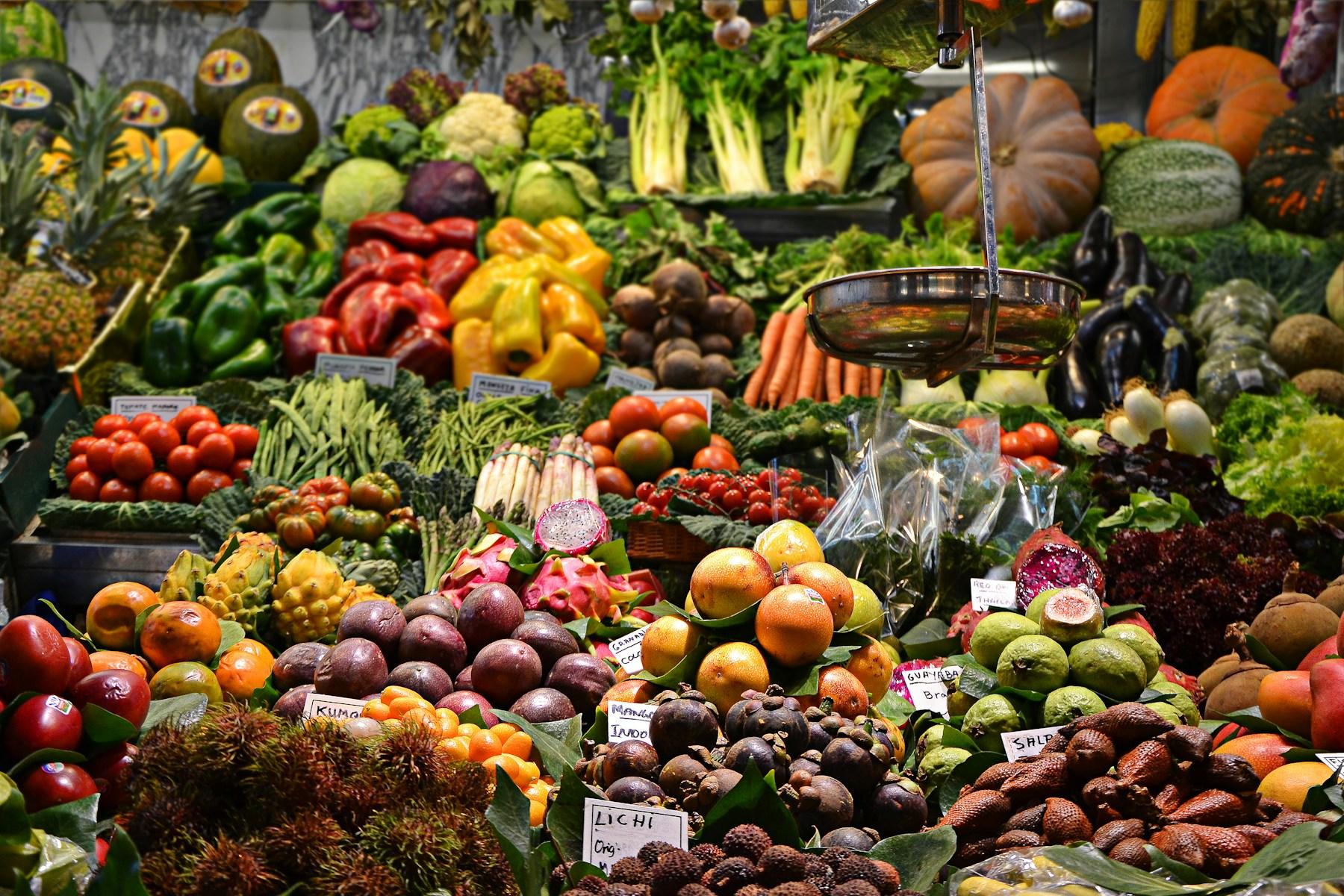 Fresh produce at a local market